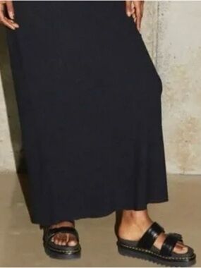 DR MARTENS MYLES BLACK PLATFORM SANDALS EURO 36